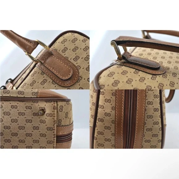 Gucci Tan and Brown Satchel Boston Bag EUC - Picture 8 of 10